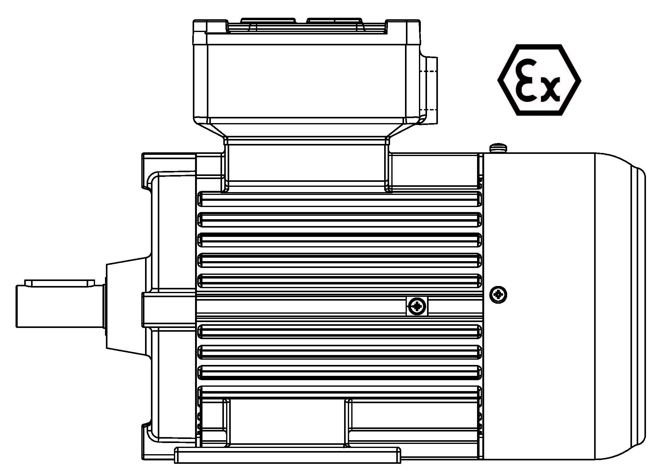 ATEX-200-4P 30 B3 400/3/50 Ex d IIB Эл.двигатель B3, разм. 200, 1450 об/мин, 30 кВт, 400 В, 3ф, 50 Гц